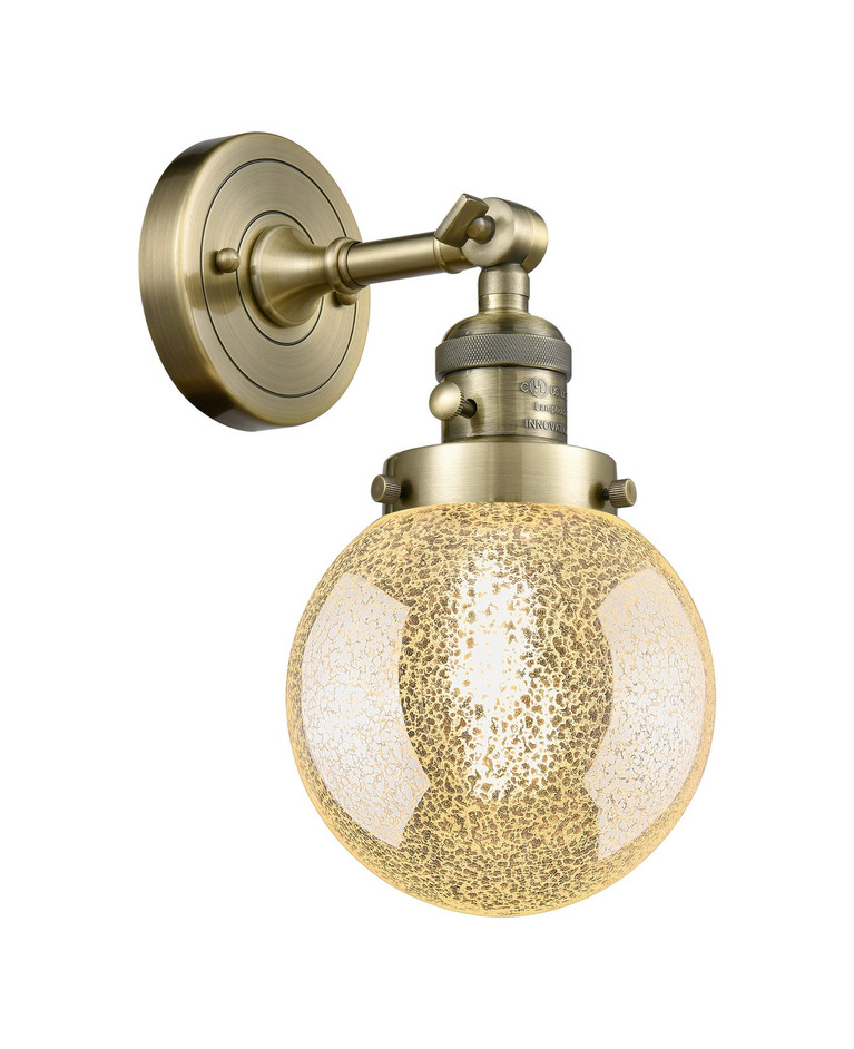 Innovations - 203SW-AB-G208-6 - One Light Wall Sconce - Franklin Restoration - Antique Brass