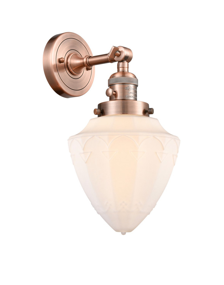 manufacturer_finish:Antique Copper|manufacturer_glass:Matte White|light_output:220.00lm|color_temperature:2200K|cri:99