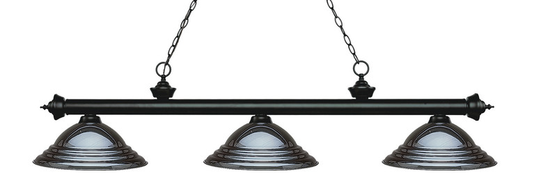 Z-Lite - 200-3MB-SGM - Three Light Billiard - Riviera - Matte Black