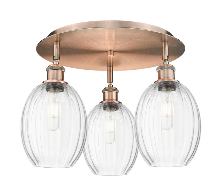 Innovations - 516-3C-AC-G459-6CL - Three Light Semi-Flush Mount - Ballston - Antique Copper