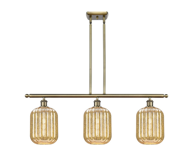 Innovations - 516-3I-AB-G460-7ME - Three Light Island Pendant - Ballston - Antique Brass