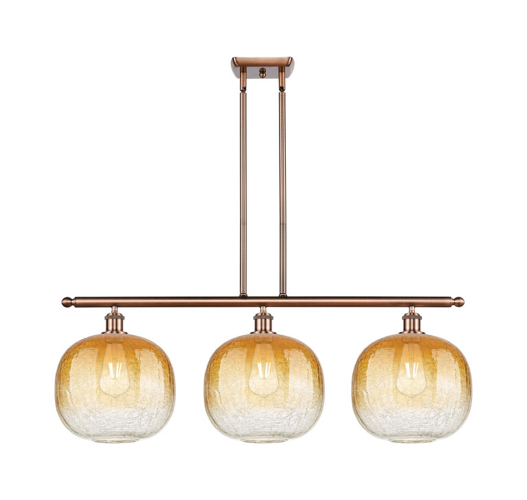Innovations - 516-3I-AC-G481-10AM - Three Light Island Pendant - Ballston - Antique Copper