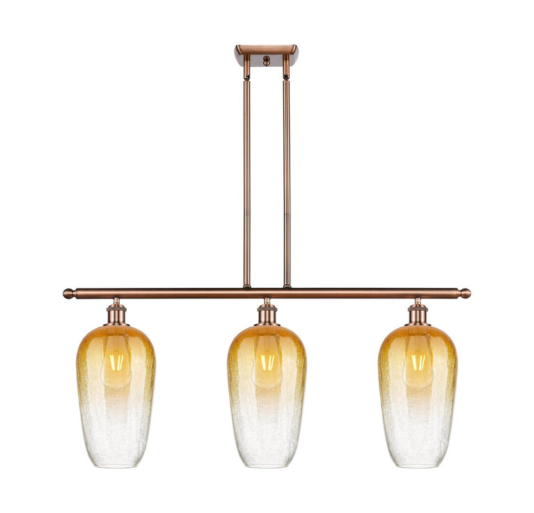 Innovations - 516-3I-AC-G484-7AM - Three Light Island Pendant - Ballston - Antique Copper