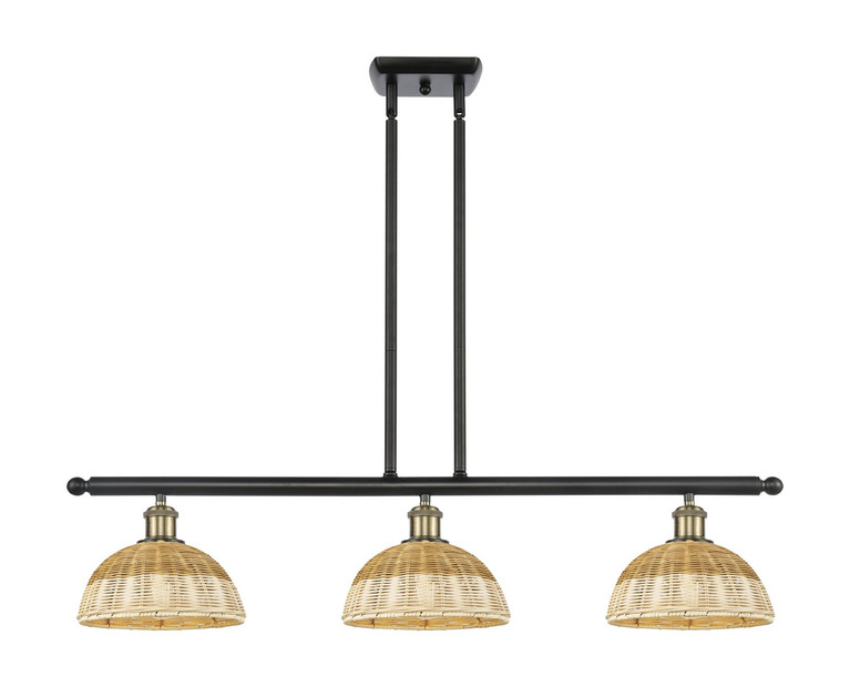 Innovations - 516-3I-BAB-NBD2-9-NAT - Three Light Island Pendant - Ballston - Black Antique Brass