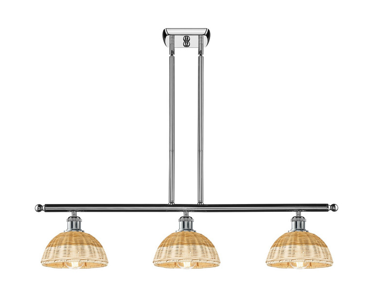 Innovations - 516-3I-PC-NBD2-75-NAT - Three Light Island Pendant - Ballston - Polished Chrome
