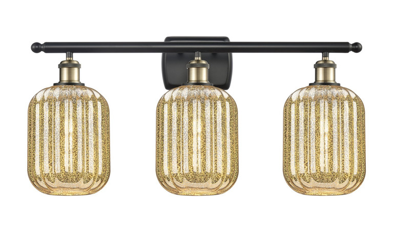 Innovations - 516-3W-BAB-G460-7ME - Three Light Bath Vanity - Ballston - Black Antique Brass