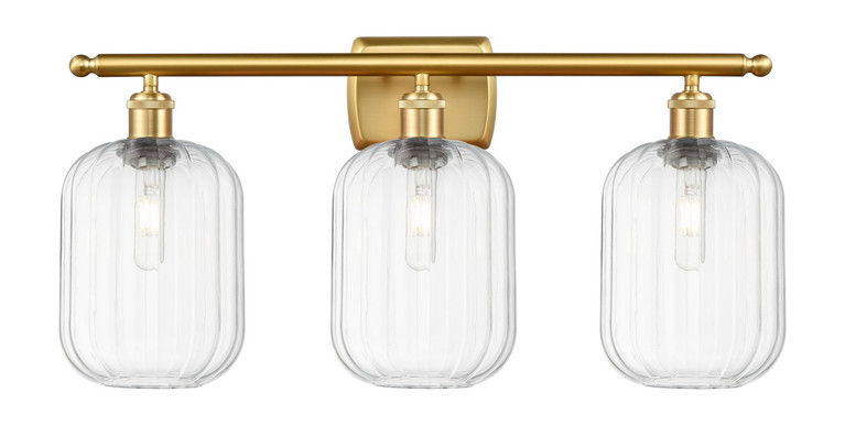 Innovations - 516-3W-SG-G460-7CL - Three Light Bath Vanity - Ballston - Satin Gold