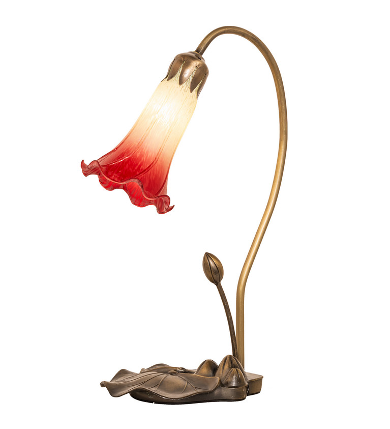 Meyda Tiffany - 251562 - One Light Mini Lamp - Seafoam/Cranberry - Mahogany Bronze