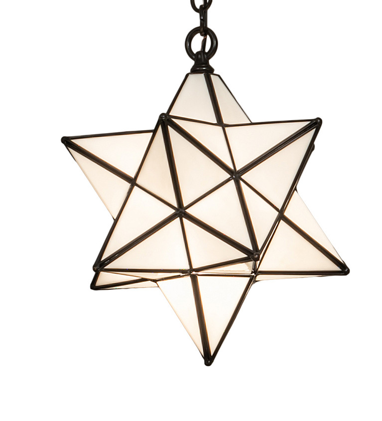 Meyda Tiffany - 253018 - One Light Pendant - Moravian Star - Craftsman Brown