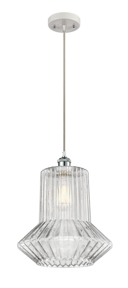 Innovations - 516-1P-WPC-G212 - One Light Mini Pendant - Ballston - White Polished Chrome
