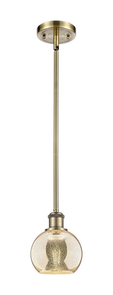 Innovations - 516-1S-AB-G128-6 - One Light Mini Pendant - Ballston - Antique Brass