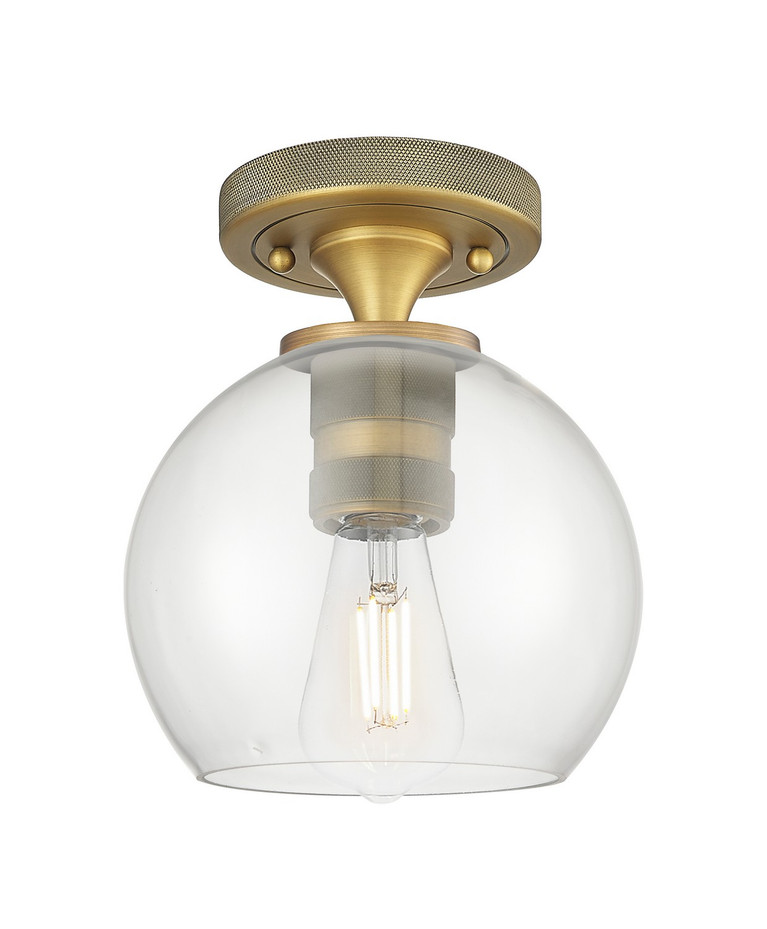 Innovations - 434-1F-BB-G122-6 - One Light Flush Mount - Downtown Urban - Brushed Brass