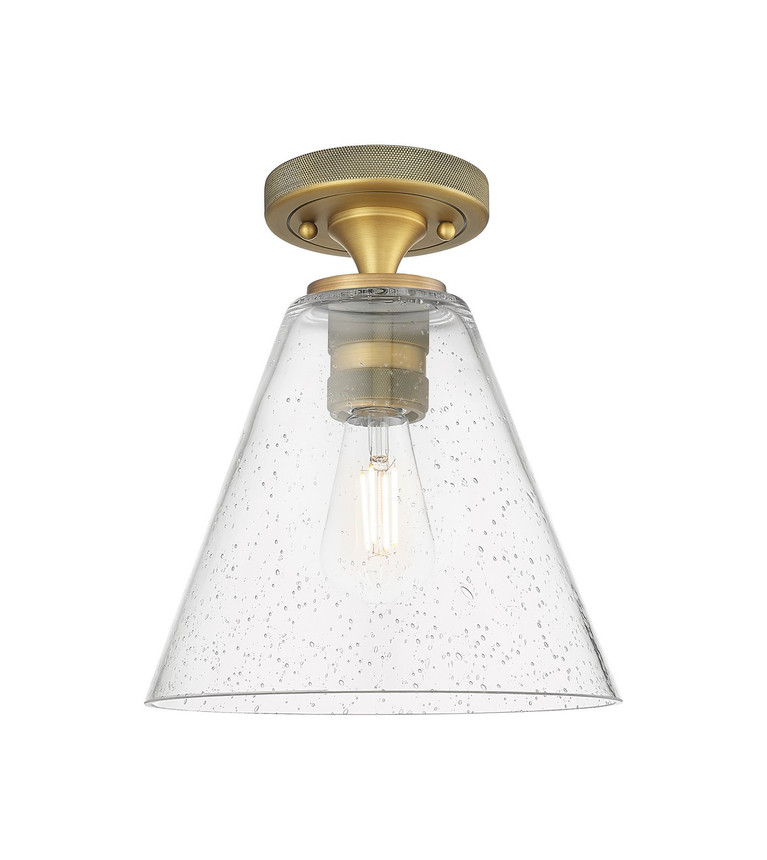 Innovations - 434-1F-BB-GBC-84 - One Light Flush Mount - Downtown Urban - Brushed Brass