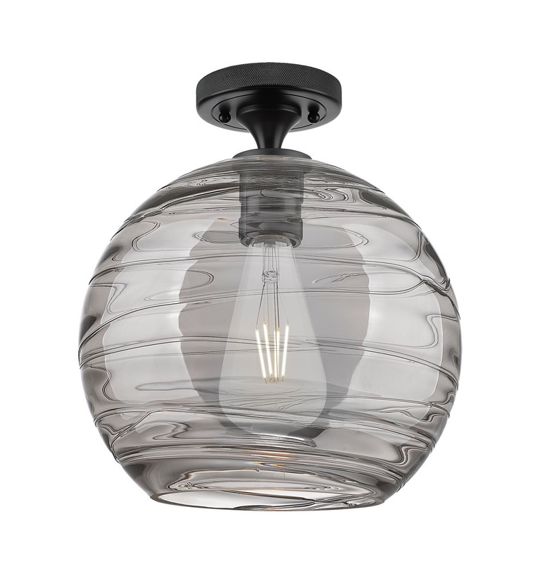 Innovations - 434-1F-BK-G1213-10SM - One Light Flush Mount - Downtown Urban - Matte Black