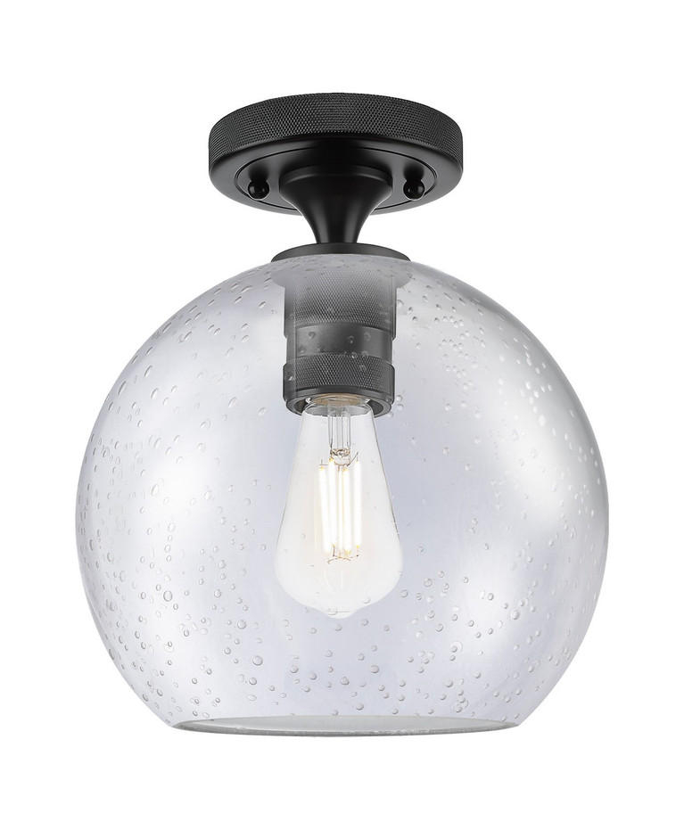 Innovations - 434-1F-BK-G124-8 - One Light Flush Mount - Downtown Urban - Matte Black