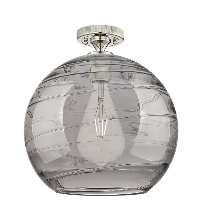 Innovations - 434-1F-PN-G1213-12SM - One Light Flush Mount - Downtown Urban - Polished Nickel