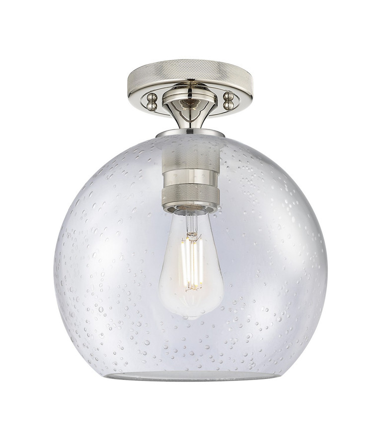 Innovations - 434-1F-PN-G124-8 - One Light Flush Mount - Downtown Urban - Polished Nickel