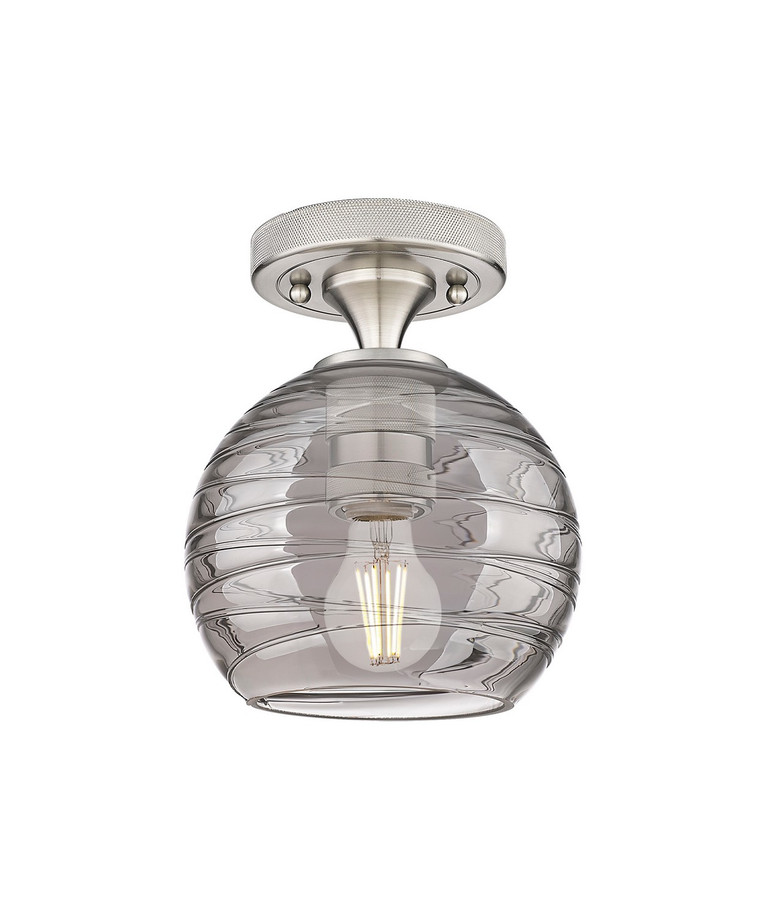Innovations - 434-1F-SN-G1213-6SM - One Light Flush Mount - Downtown Urban - Satin Nickel