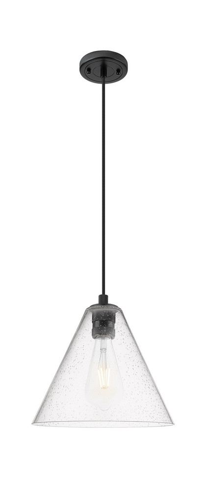 Innovations - 434-1P-BK-GBC-124 - One Light Pendant - Downtown Urban - Matte Black
