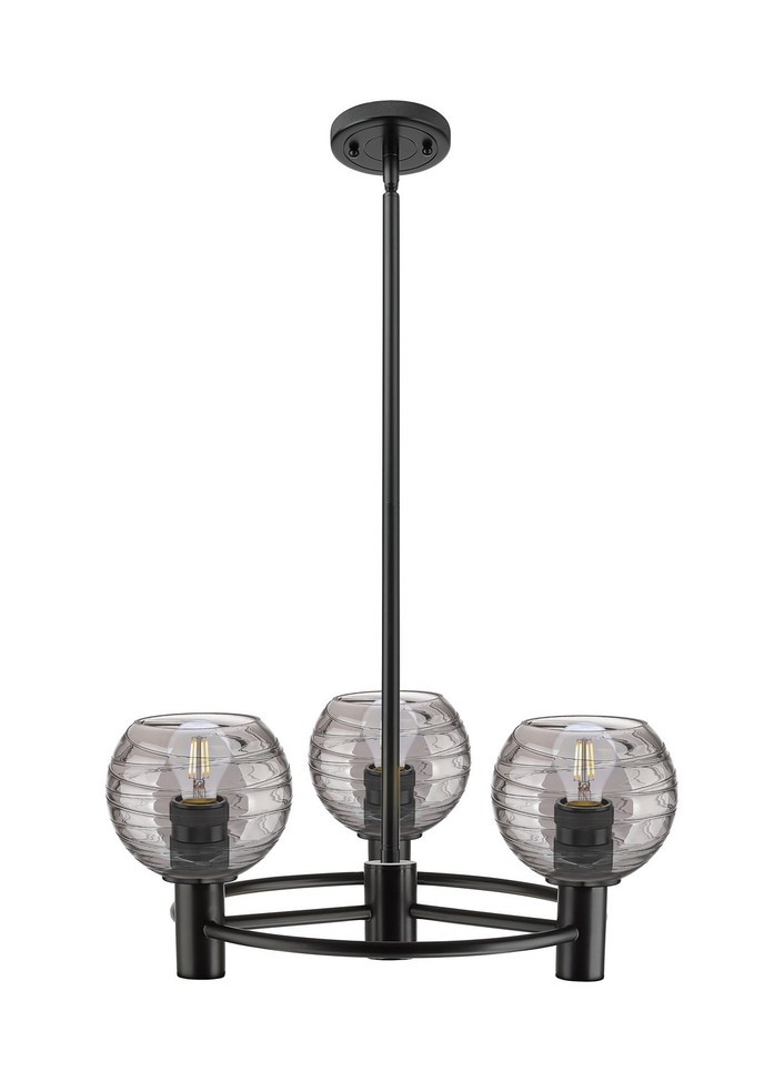 Innovations - 434-3CR-BK-G1213-6SM - Three Light Pendant - Downtown Urban - Matte Black