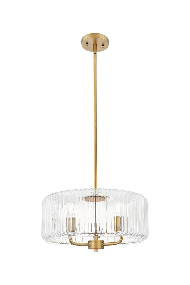 Innovations - 436-3S-BB-G436-16CL - Three Light Pendant - Downtown Urban - Brushed Brass
