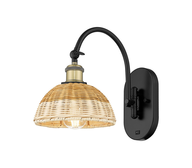 Innovations - 918-1W-BAB-NBD2-75-NAT - One Light Wall Sconce - Ballston - Black Antique Brass