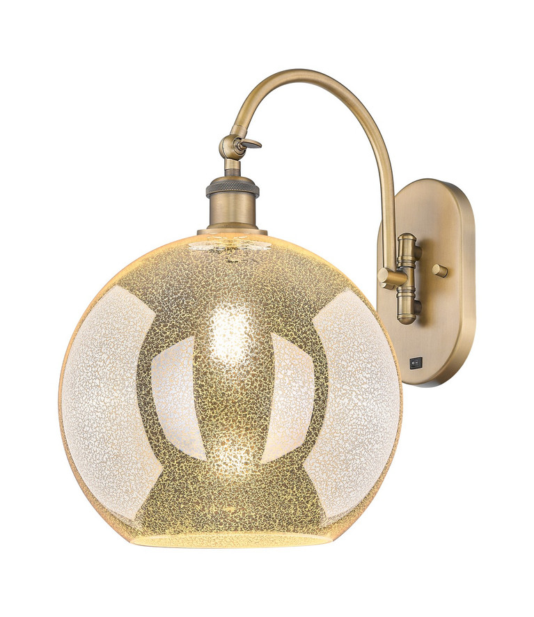 Innovations - 918-1W-BB-G128-12 - One Light Wall Sconce - Ballston - Brushed Brass