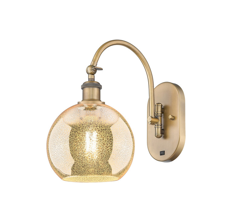 Innovations - 918-1W-BB-G128-8 - One Light Wall Sconce - Ballston - Brushed Brass