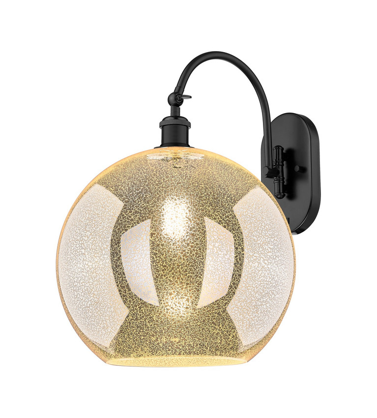 Innovations - 918-1W-BK-G128-12 - One Light Wall Sconce - Ballston - Matte Black