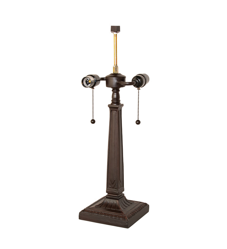 Meyda Tiffany - 156833 - Two Light Table Base - Deco - Verdigris Mahogany Bronze