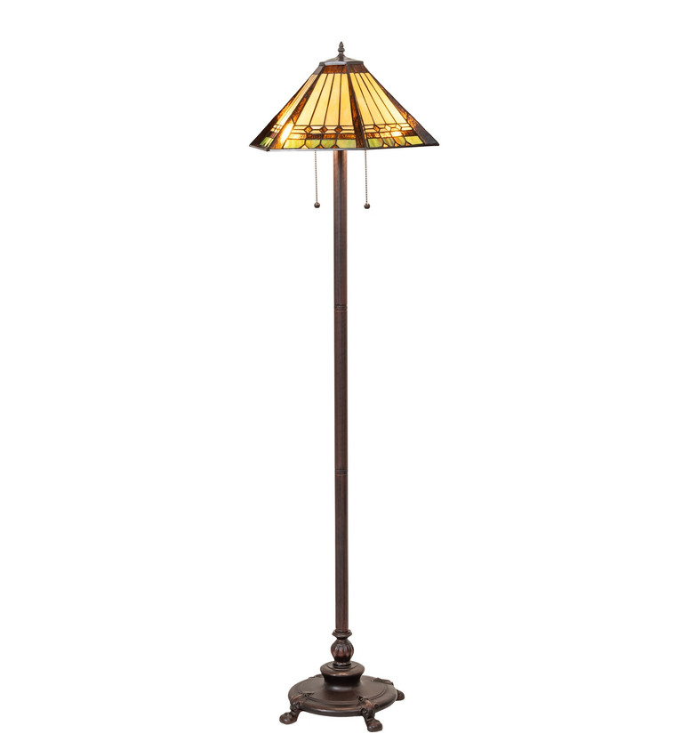 Meyda Tiffany - 284321 - Two Light Floor Lamp - Albuquerque - Mahogany Bronze