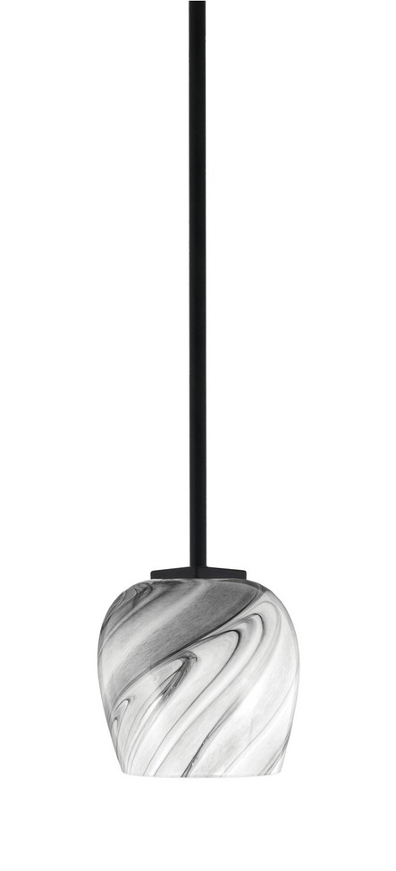 Toltec Lighting - 1201-MB-4819 - One Light Mini Pendant - Franklin - Matte Black