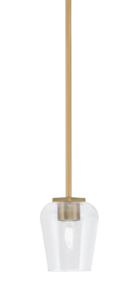 Toltec Lighting - 1201-NAB-210 - One Light Mini Pendant - Franklin - New Age Brass