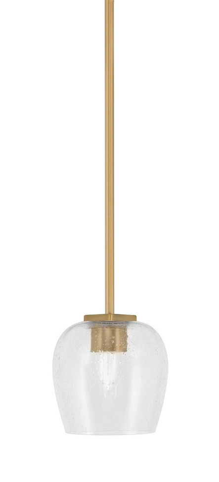 Toltec Lighting - 1201-NAB-4810 - One Light Mini Pendant - Franklin - New Age Brass