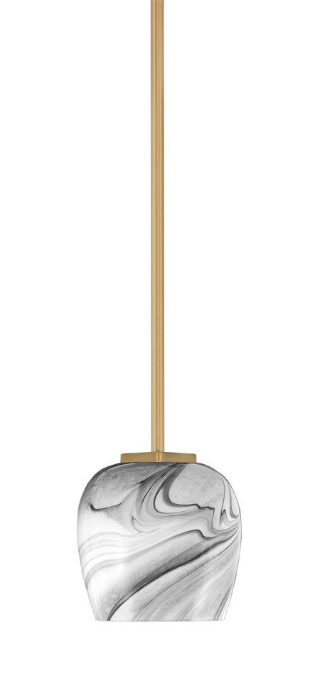 Toltec Lighting - 1201-NAB-4819 - One Light Mini Pendant - Franklin - New Age Brass