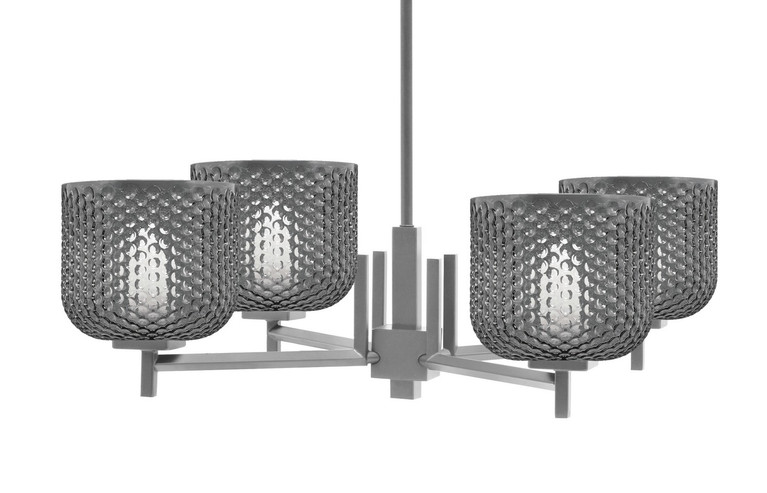 Toltec Lighting - 1204-GP-4612 - Four Light Chandelier - Franklin - Graphite