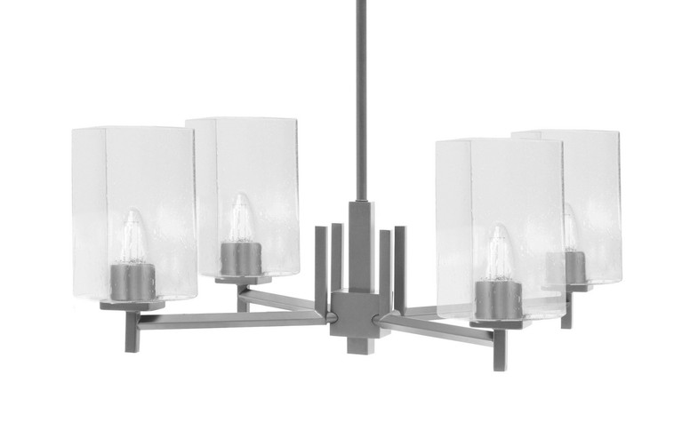 Toltec Lighting - 1204-GP-530 - Four Light Chandelier - Franklin - Graphite