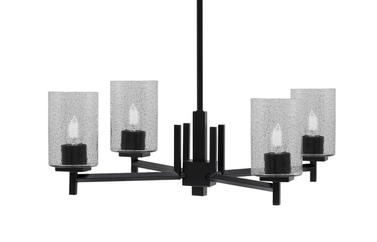 Toltec Lighting - 1204-MB-3002 - Four Light Chandelier - Franklin - Matte Black