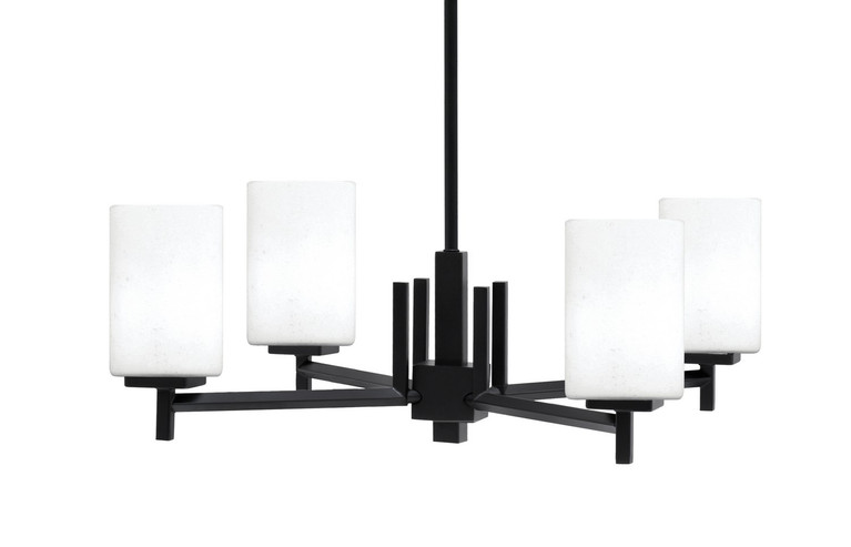 Toltec Lighting - 1204-MB-310 - Four Light Chandelier - Franklin - Matte Black
