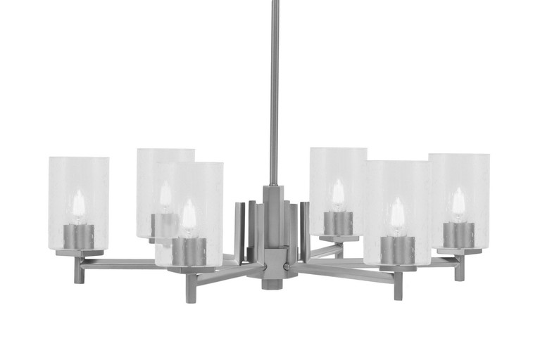 Toltec Lighting - 1206-GP-300 - Six Light Chandelier - Franklin - Graphite