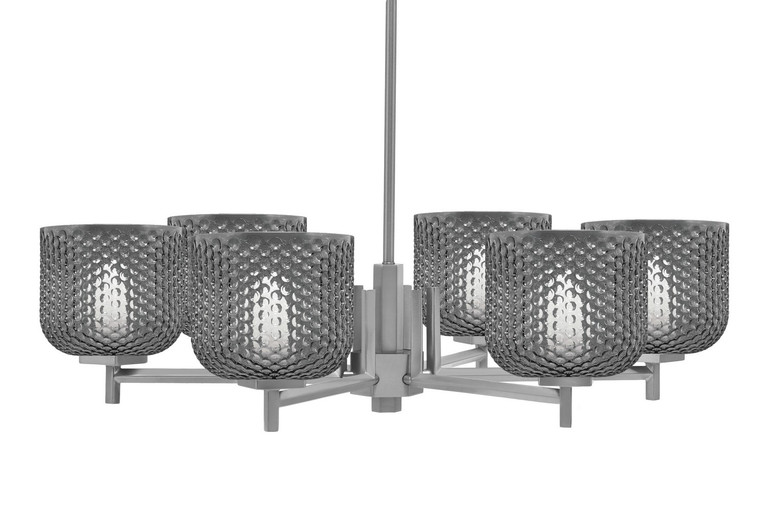 Toltec Lighting - 1206-GP-4612 - Six Light Chandelier - Franklin - Graphite