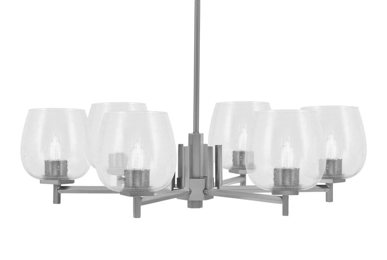 Toltec Lighting - 1206-GP-4810 - Six Light Chandelier - Franklin - Graphite