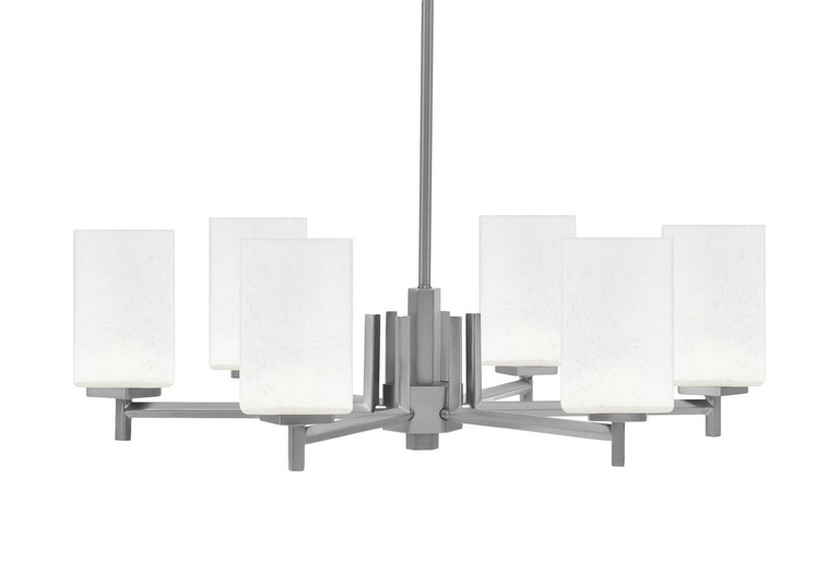 Toltec Lighting - 1206-GP-531 - Six Light Chandelier - Franklin - Graphite