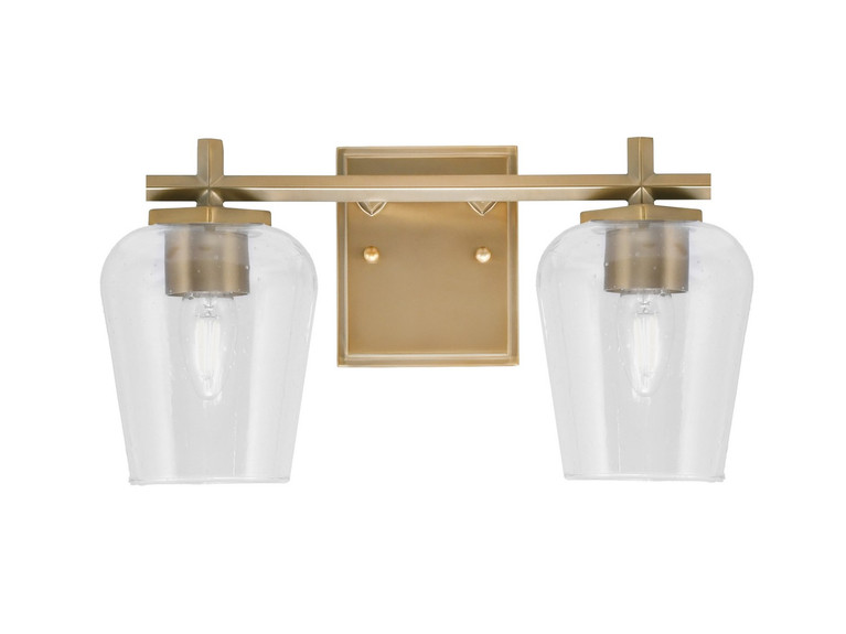 Toltec Lighting - 1212-NAB-210 - Two Light Bath Bar - Franklin - New Age Brass