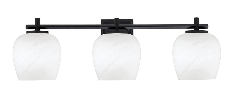 Toltec Lighting - 1213-MB-4811 - Three Light Bath Bar - Franklin - Matte Black