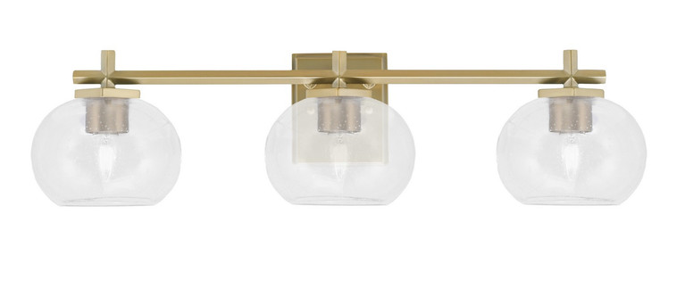 Toltec Lighting - 1213-NAB-202 - Three Light Bath Bar - Franklin - New Age Brass