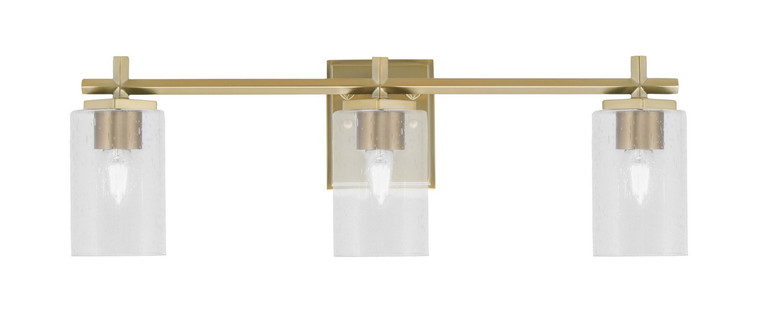 Toltec Lighting - 1213-NAB-300 - Three Light Bath Bar - Franklin - New Age Brass