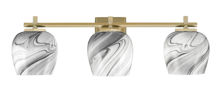 Toltec Lighting - 1213-NAB-4819 - Three Light Bath Bar - Franklin - New Age Brass