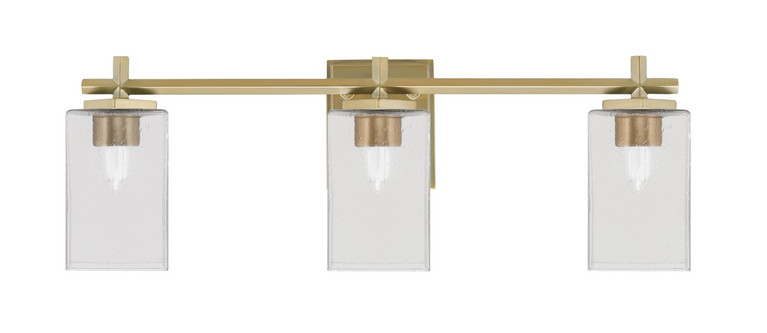 Toltec Lighting - 1213-NAB-530 - Three Light Bath Bar - Franklin - New Age Brass