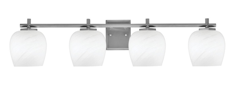 Toltec Lighting - 1214-GP-4811 - Four Light Bath Bar - Franklin - Graphite